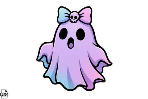 Halloween Pastel Goth Ghost PNG Clipart Bundle Printable File Sublimation Creativedesigntee 