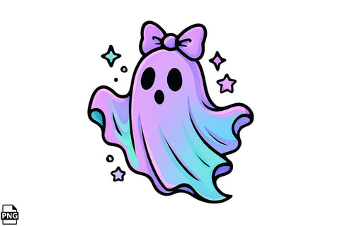 Halloween Pastel Goth Ghost PNG Clipart Bundle Printable File Sublimation Creativedesigntee 