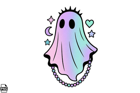 Halloween Pastel Goth Ghost PNG Clipart Bundle Printable File Sublimation Creativedesigntee 
