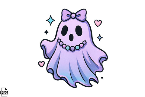 Halloween Pastel Goth Ghost PNG Clipart Bundle Printable File Sublimation Creativedesigntee 