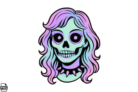 Halloween Pastel Goth Ghoul PNG Clipart Bundle Printable File Sublimation Creativedesigntee 