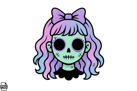 Halloween Pastel Goth Ghoul PNG Clipart Bundle Printable File Sublimation Creativedesigntee 