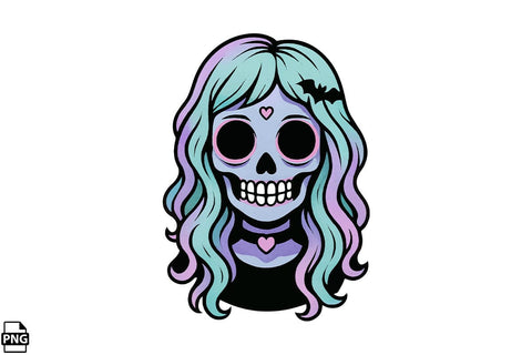 Halloween Pastel Goth Ghoul PNG Clipart Bundle Printable File Sublimation Creativedesigntee 
