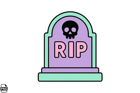 Halloween Pastel Goth Gravestone PNG Clipart Bundle Printable File Sublimation Creativedesigntee 