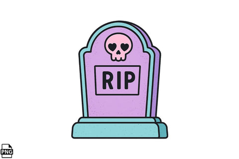 Halloween Pastel Goth Gravestone PNG Clipart Bundle Printable File Sublimation Creativedesigntee 