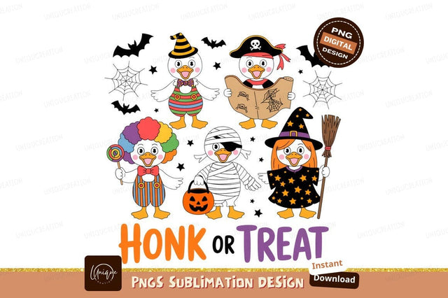 Halloween penguins trick or treat pirate Sublimation Designangry 
