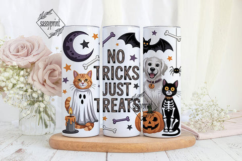 Halloween Pet Ghosts 20oz Tumbler Wrap Sublimation sassyprint 
