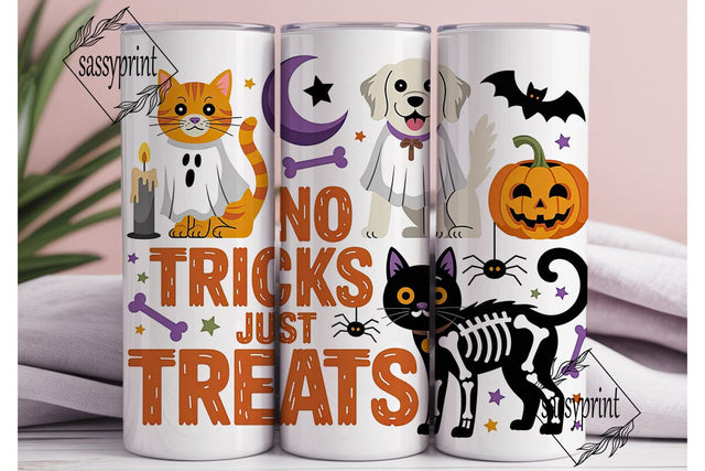 Halloween Pet Ghosts 20oz Tumbler Wrap Sublimation sassyprint 