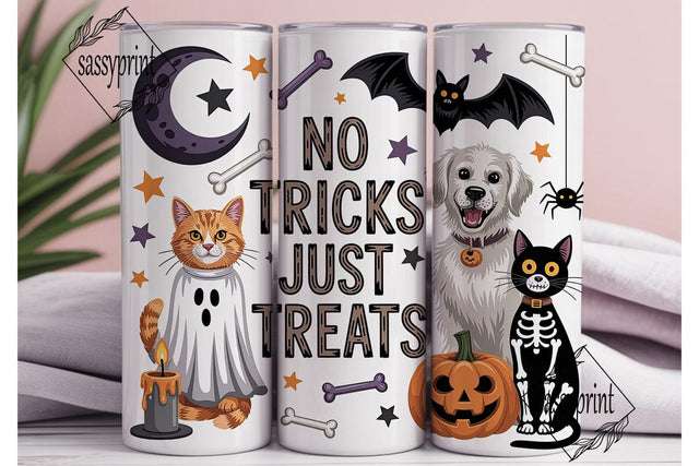 Halloween Pet Ghosts 20oz Tumbler Wrap Sublimation sassyprint 