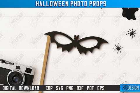 Halloween Photo Booth Props Laser Cut Bundle, Halloween Party Accessories SVG, Halloween Quotes SVG, Halloween Ornaments, Party Decorations, Halloween Bash, Photo Sticks SVG Fly Design 