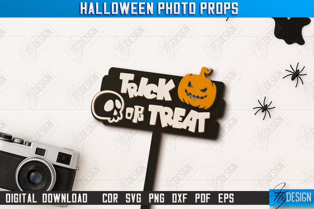 Halloween Photo Booth Props Laser Cut Design, Party Accessory SVG, Halloween Quotes SVG, Halloween Ornaments, Party Decorations, Halloween Bash, Photo Sticks SVG Fly Design 