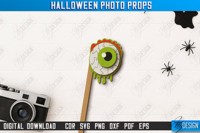 Halloween Photo Booth Props Laser Cut Design, Party Accessory SVG, Halloween Quotes SVG, Halloween Ornaments, Party Decorations, Halloween Bash, Photo Sticks SVG Fly Design 