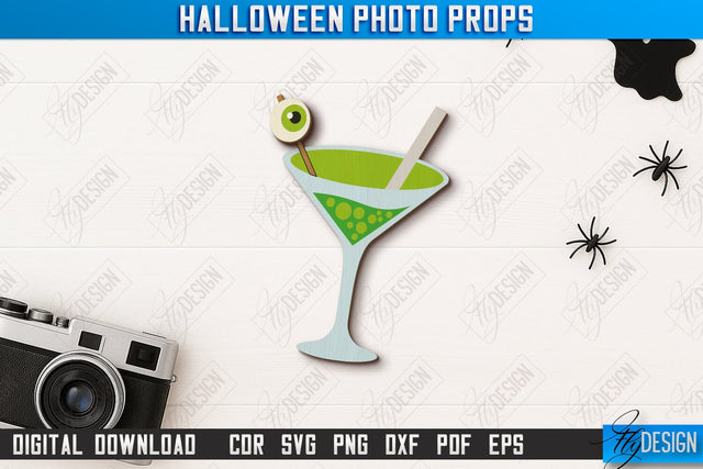 Halloween Photo Booth Props Laser Cut Design, Party Accessory SVG, Halloween Quotes SVG, Halloween Ornaments, Party Decorations, Halloween Bash, Photo Sticks SVG Fly Design 