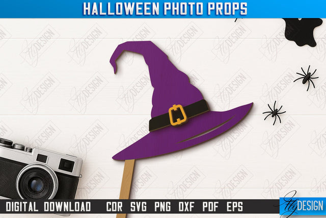 Halloween Photo Booth Props Laser Cut Design, Party Accessory SVG, Halloween Quotes SVG, Halloween Ornaments, Party Decorations, Halloween Bash, Photo Sticks SVG Fly Design 