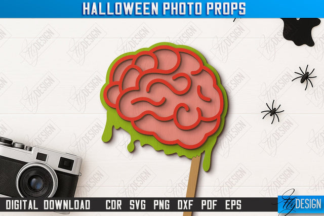 Halloween Photo Booth Props Laser Cut Design, Party Accessory SVG, Halloween Quotes SVG, Halloween Ornaments, Party Decorations, Halloween Bash, Photo Sticks SVG Fly Design 