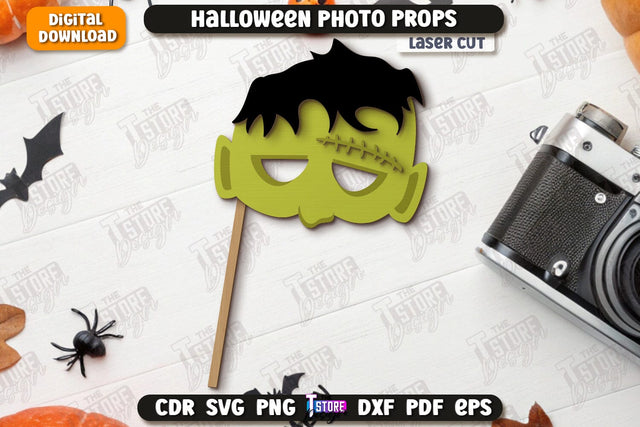 Halloween Photo Booth Props Laser Cut | Party Glasses | Holiday | CNC File SVG The T Store Design 