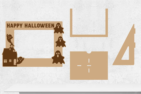 Halloween Photo Frame Laser Engraving SVG zafrans studio 