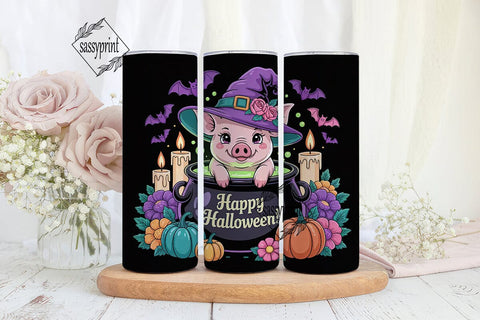 Halloween Piglet Tumbler Wrap Sublimation sassyprint 
