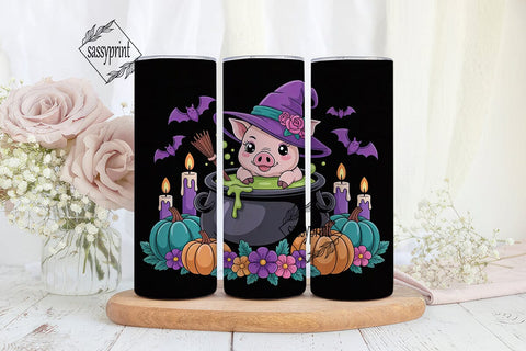 Halloween Piglet Tumbler Wrap Sublimation sassyprint 