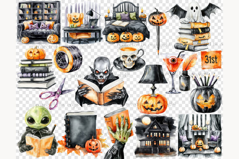 Halloween Planner Clipart | Spooky Fall Autumn Planner Girl SVG GlamArtZhanna 