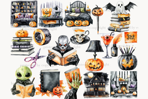 Halloween Planner Clipart | Spooky Fall Autumn Planner Girl SVG GlamArtZhanna 