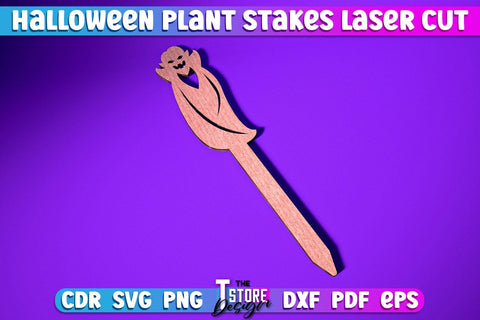Halloween Plant Stakes Bundle | Garden Stake Sign | Plant Marker | Lawn Stake | CNC File SVG The T Store Design 