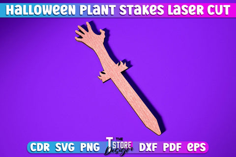 Halloween Plant Stakes Bundle | Garden Stake Sign | Plant Marker | Lawn Stake | CNC File SVG The T Store Design 