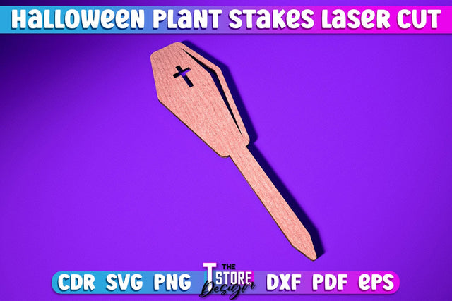 Halloween Plant Stakes | Garden Stake Sign | Plant Marker | Lawn Stake | CNC File SVG The T Store Design 