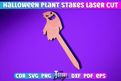 Halloween Plant Stakes | Garden Stake Sign | Plant Marker | Lawn Stake | CNC File SVG The T Store Design 