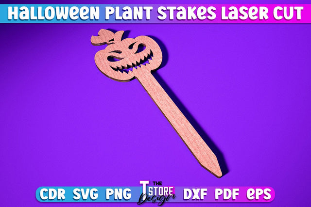 Halloween Plant Stakes | Garden Stake Sign | Plant Marker | Lawn Stake | CNC File SVG The T Store Design 