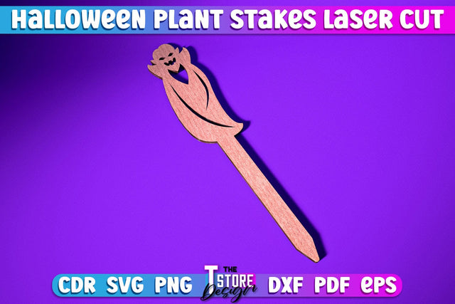 Halloween Plant Stakes | Garden Stake Sign | Plant Marker | Lawn Stake | CNC File SVG The T Store Design 