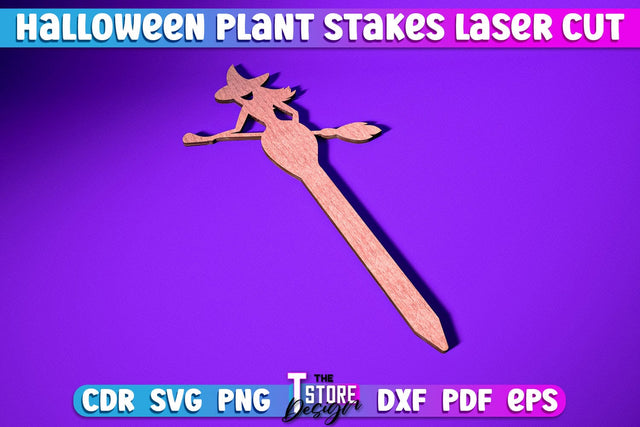 Halloween Plant Stakes | Garden Stake Sign | Plant Marker | Lawn Stake | CNC File SVG The T Store Design 