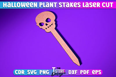 Halloween Plant Stakes | Garden Stake Sign | Plant Marker | Lawn Stake | CNC File SVG The T Store Design 