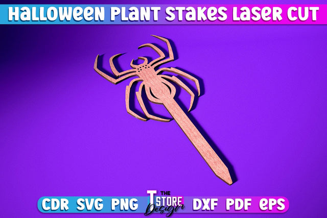 Halloween Plant Stakes | Garden Stake Sign | Plant Marker | Lawn Stake | CNC File SVG The T Store Design 