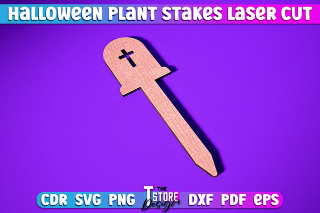 Halloween Plant Stakes | Garden Stake Sign | Plant Marker | Lawn Stake | CNC File SVG The T Store Design 