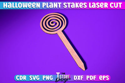 Halloween Plant Stakes | Garden Stake Sign | Plant Marker | Lawn Stake | CNC File SVG The T Store Design 