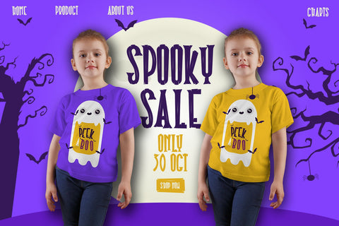 Halloween Plaque - Wooden Display Font Font Mozzatype 