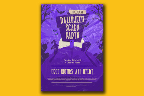 Halloween Plaque - Wooden Display Font Font Mozzatype 