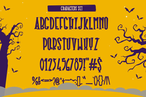 Halloween Plaque - Wooden Display Font Font Mozzatype 