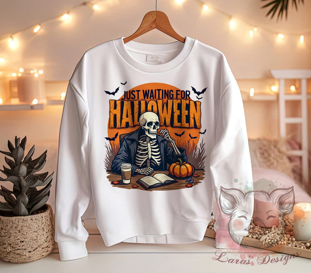Halloween PNG, Spooky Season, Halloween Decor, Waiting for Halloween, Fall Sublimation, Trick or Treat, Halloween Art, Digital Download Sublimation Lara' s Designs 