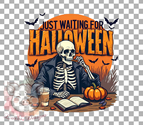 Halloween PNG, Spooky Season, Halloween Decor, Waiting for Halloween, Fall Sublimation, Trick or Treat, Halloween Art, Digital Download Sublimation Lara' s Designs 