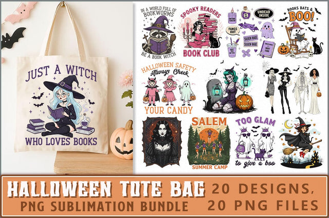 Halloween PNG Tote Bag Bundle Sublimation Shetara Begum 