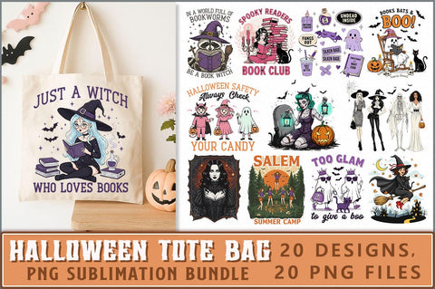 Halloween PNG Tote Bag Bundle Sublimation Shetara Begum 