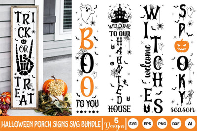Halloween porch Sign Bundle, Halloween Porch Sign SVG Bundle, Halloween Porch Signs SVG SVG DesignPlante 503 