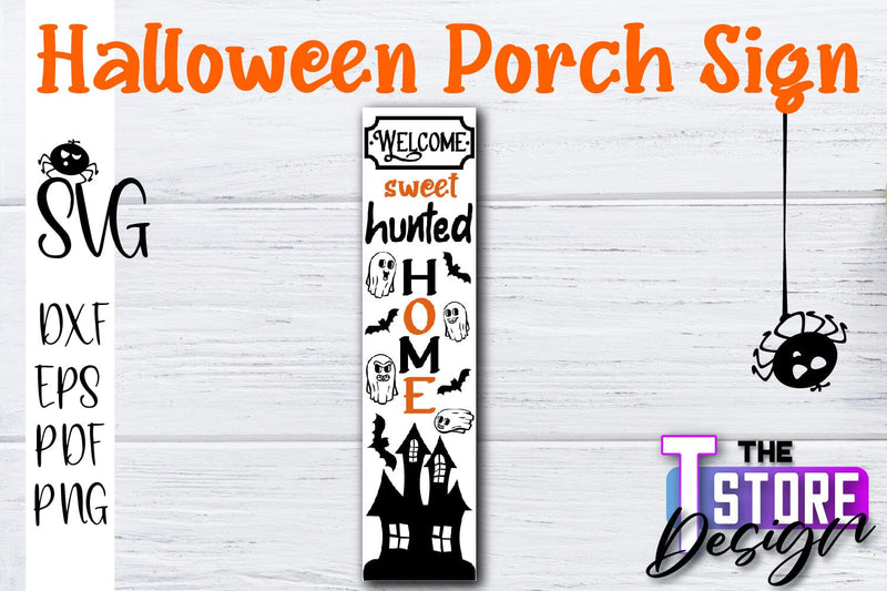 Halloween Porch Sign | Haunter House | Wall Sign | Halloween Night | SVG File SVG The T Store Design 