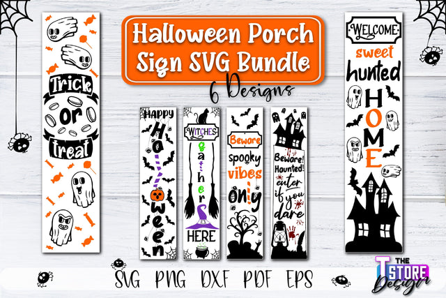Halloween Porch Signs Bundle | Haunter House | Wall Sign | Halloween Night | SVG Files SVG The T Store Design 
