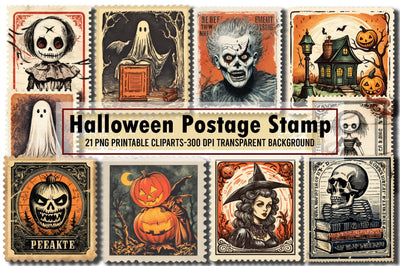 Halloween Postage Stamp Sublimation Sublimation designartist 