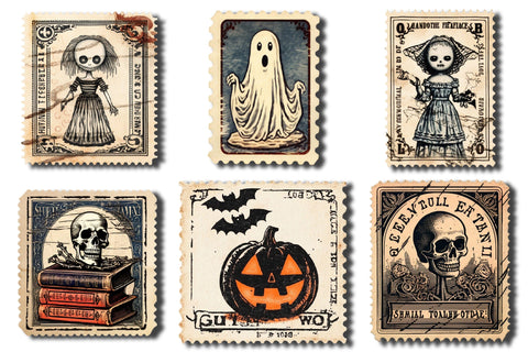Halloween Postage Stamp Sublimation Sublimation designartist 