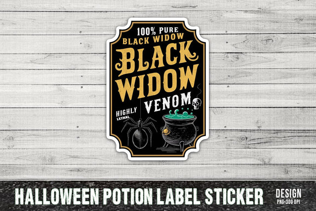 Halloween Potion Label Sticker SVG FiveStarCrafting 