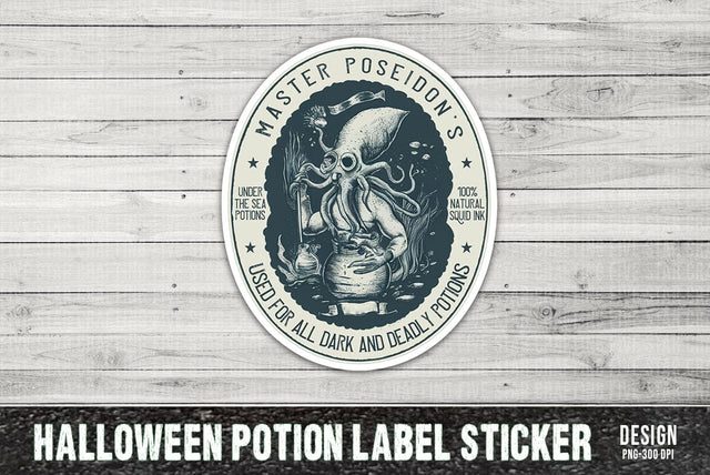 Halloween Potion Label Sticker SVG FiveStarCrafting 
